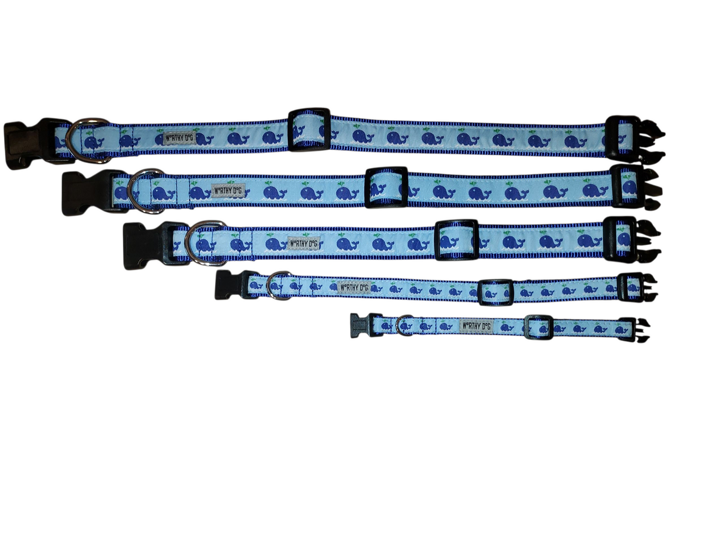 Ribbon Dog Collar – Squirt the Whale