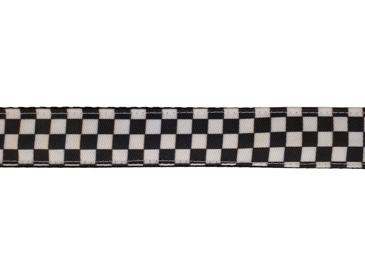 1” x 52” Ribbon Dog Leash - Checkerboard