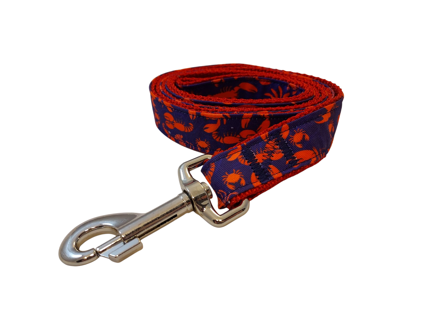 1” Ribbon Dog Leash – Crabby Lobster