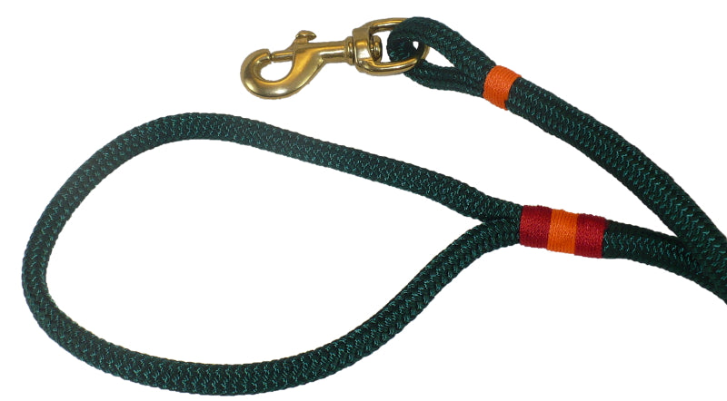6ft Nautical Rope Dog Leash – Dark Green