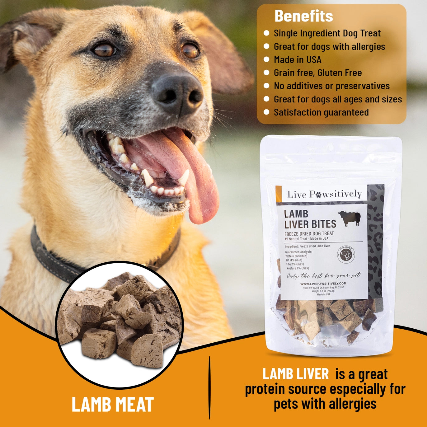 Lamb Liver Bites - 4.0oz