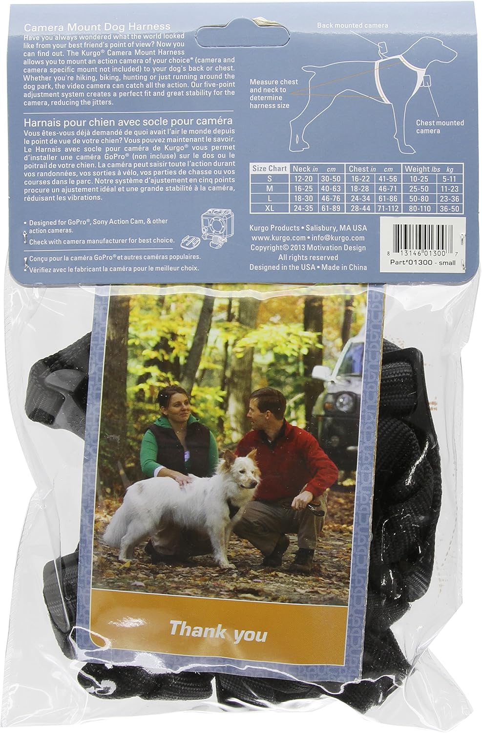 Camera Mount Dog Harness