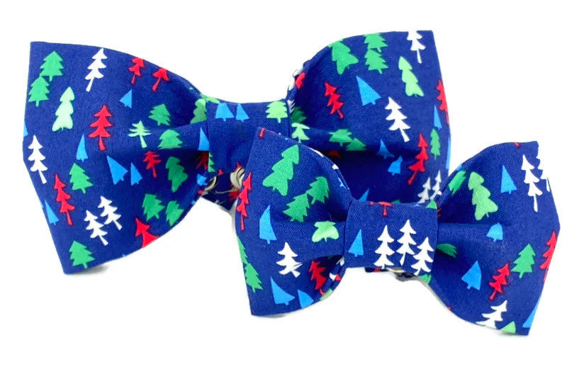 Dog Bow Tie - Winter Pines