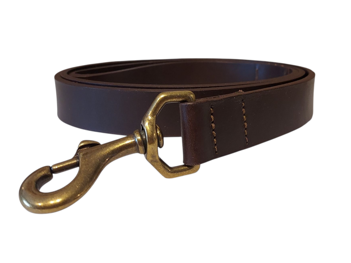 1" x 4ft Brown Leather Dog Leash