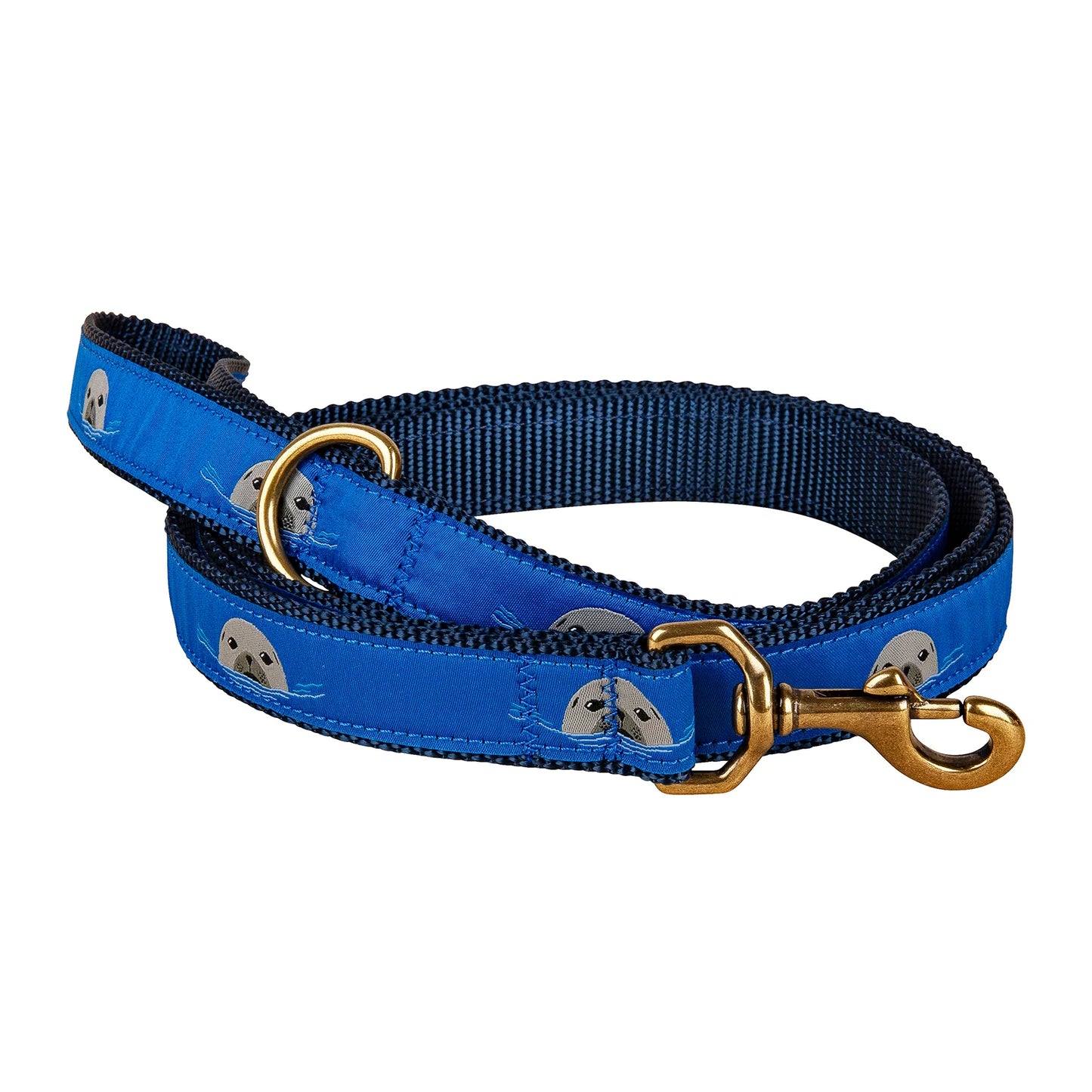 1.25” x 6ft Ribbon Dog Leash – Harbor Seals