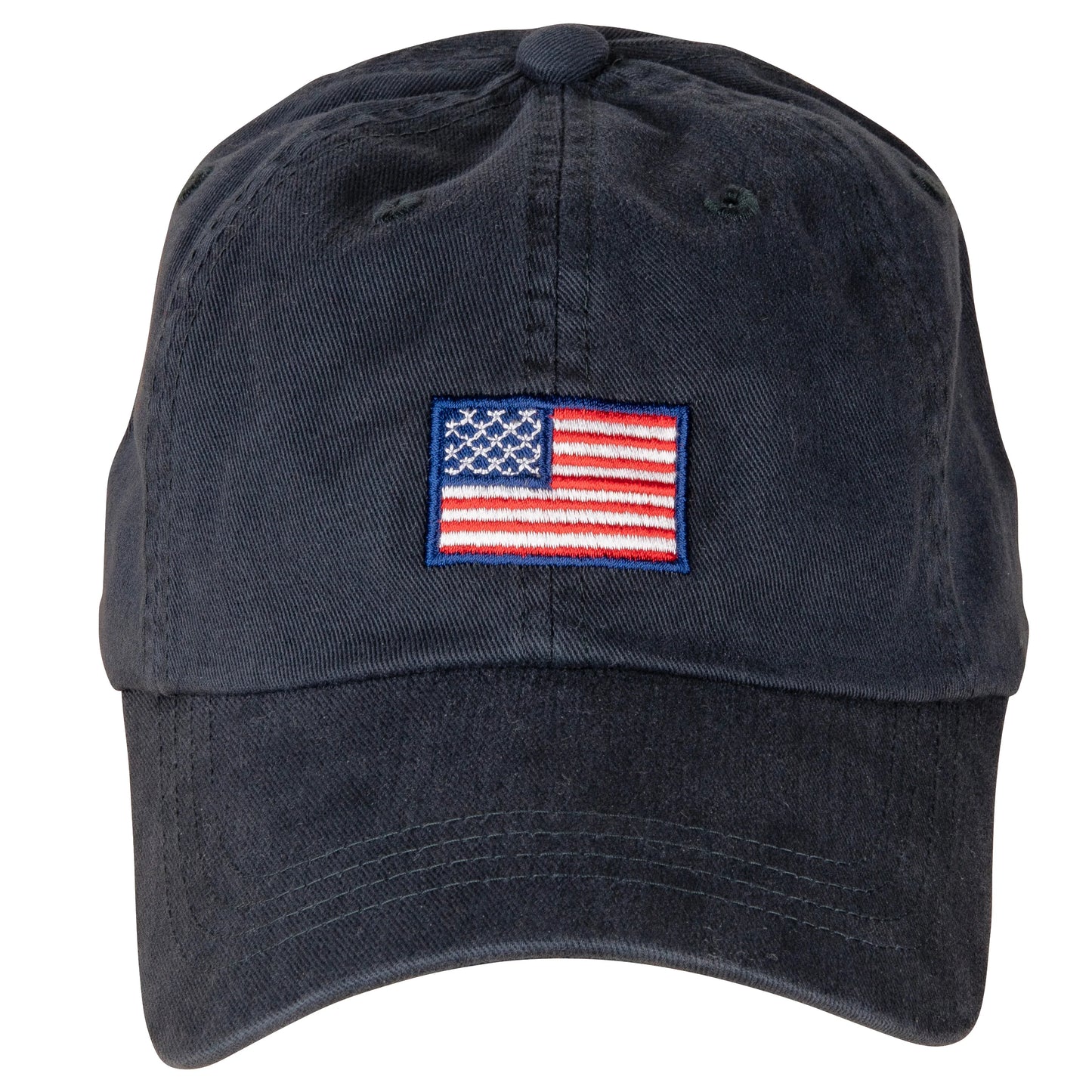 Baseball Hat – US Flag on Navy Blue