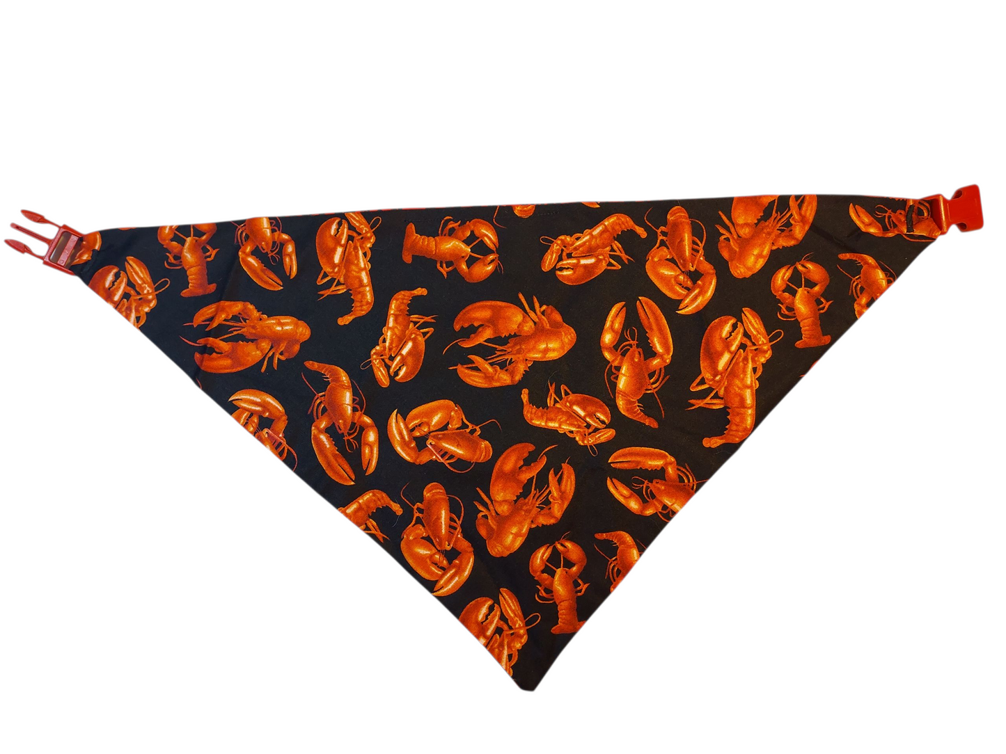 Reversible Dog Bandana - Lobster on Black