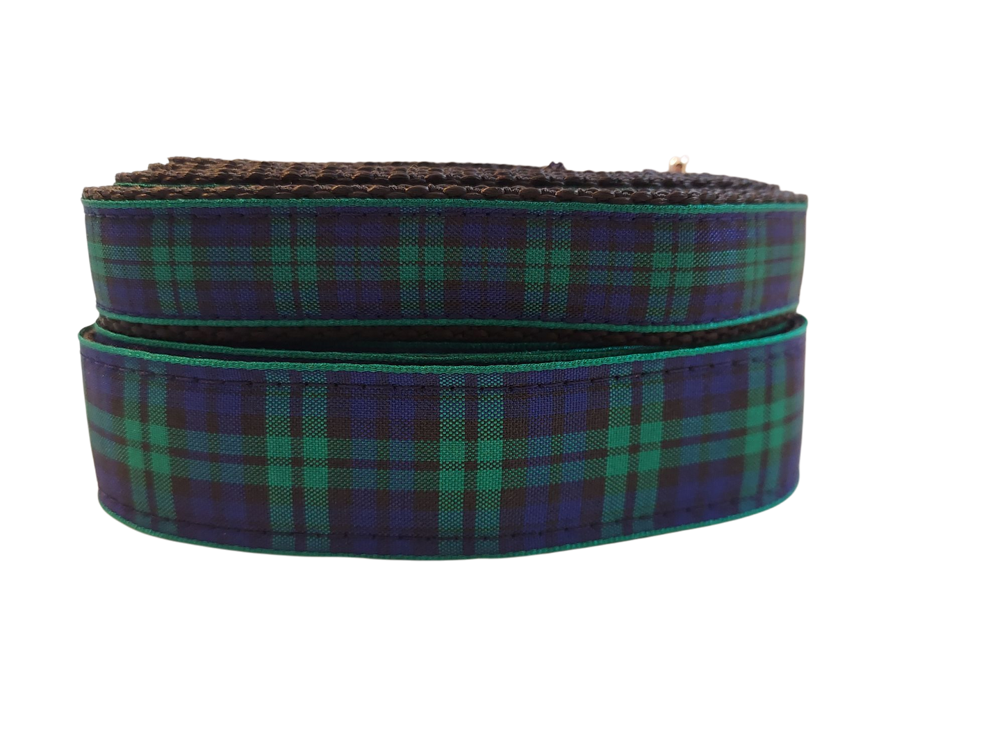 1” x 5ft Ribbon Dog Leash – Black Watch Tartan