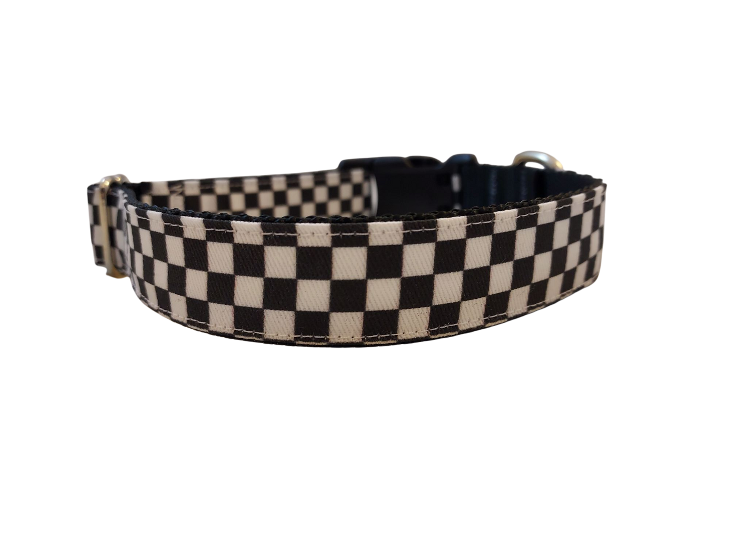 Ribbon Dog Collar – Checkerboard
