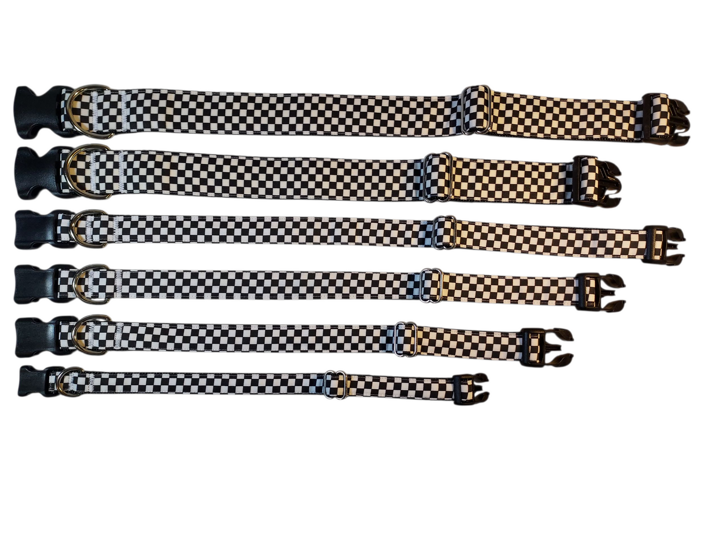 Ribbon Dog Collar – Checkerboard