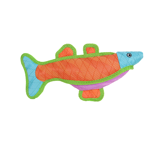 Stuffed Dog Toy - Dura Fish – Blue/Pink