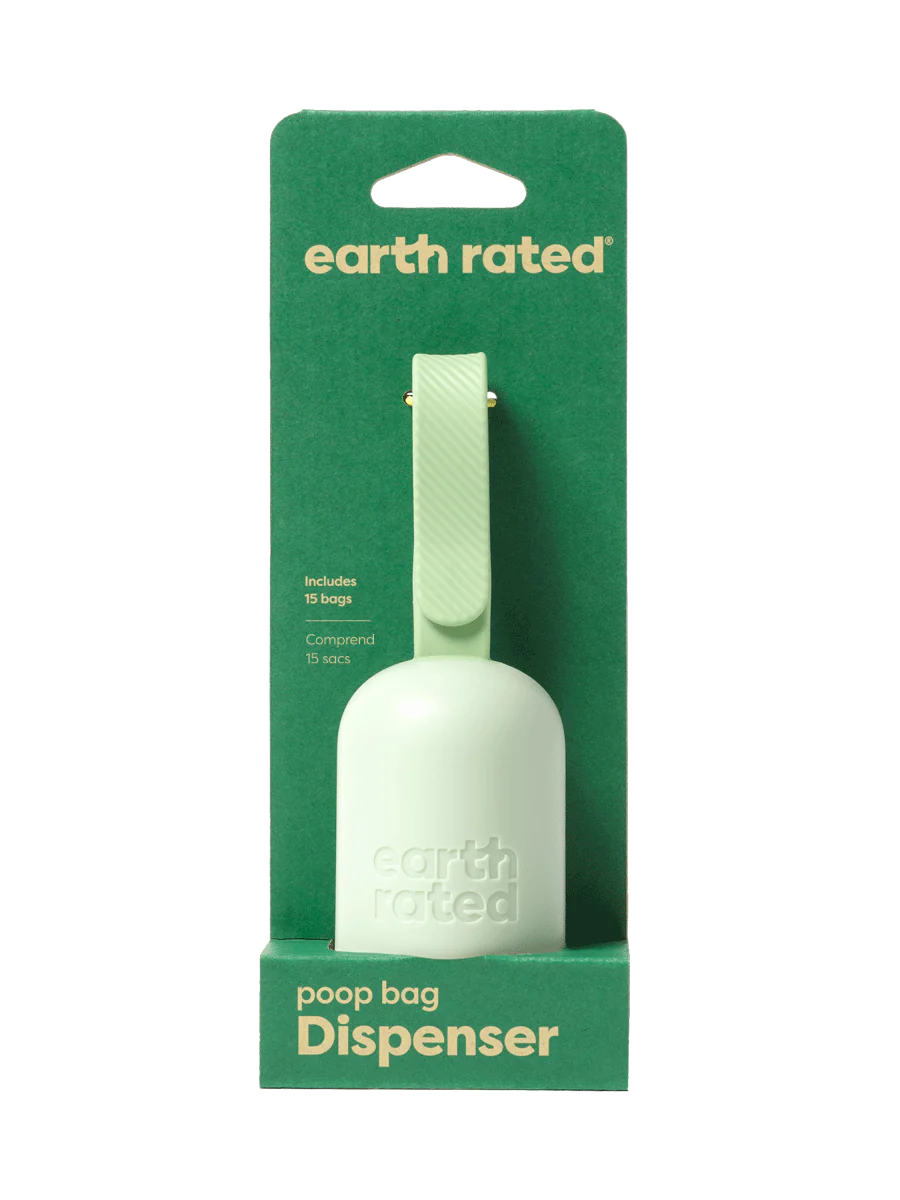 Poop Bag Dispenser w/ 15 Unscented Bags