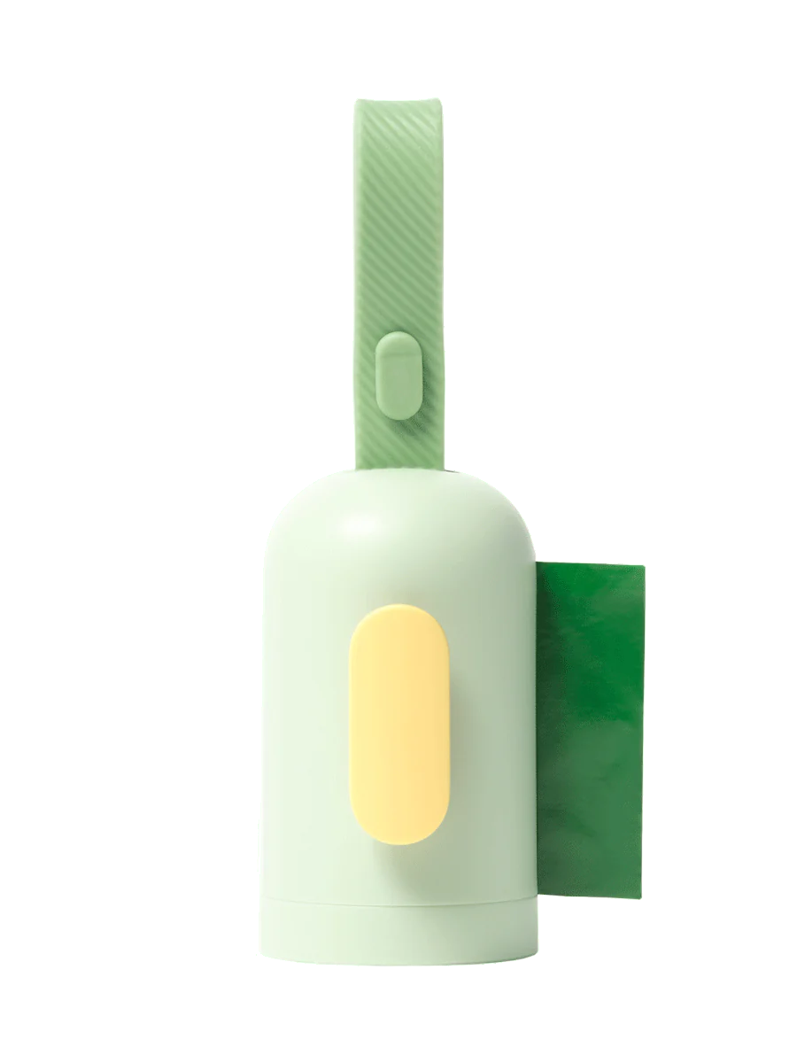 Poop Bag Dispenser w/ 15 Unscented Bags
