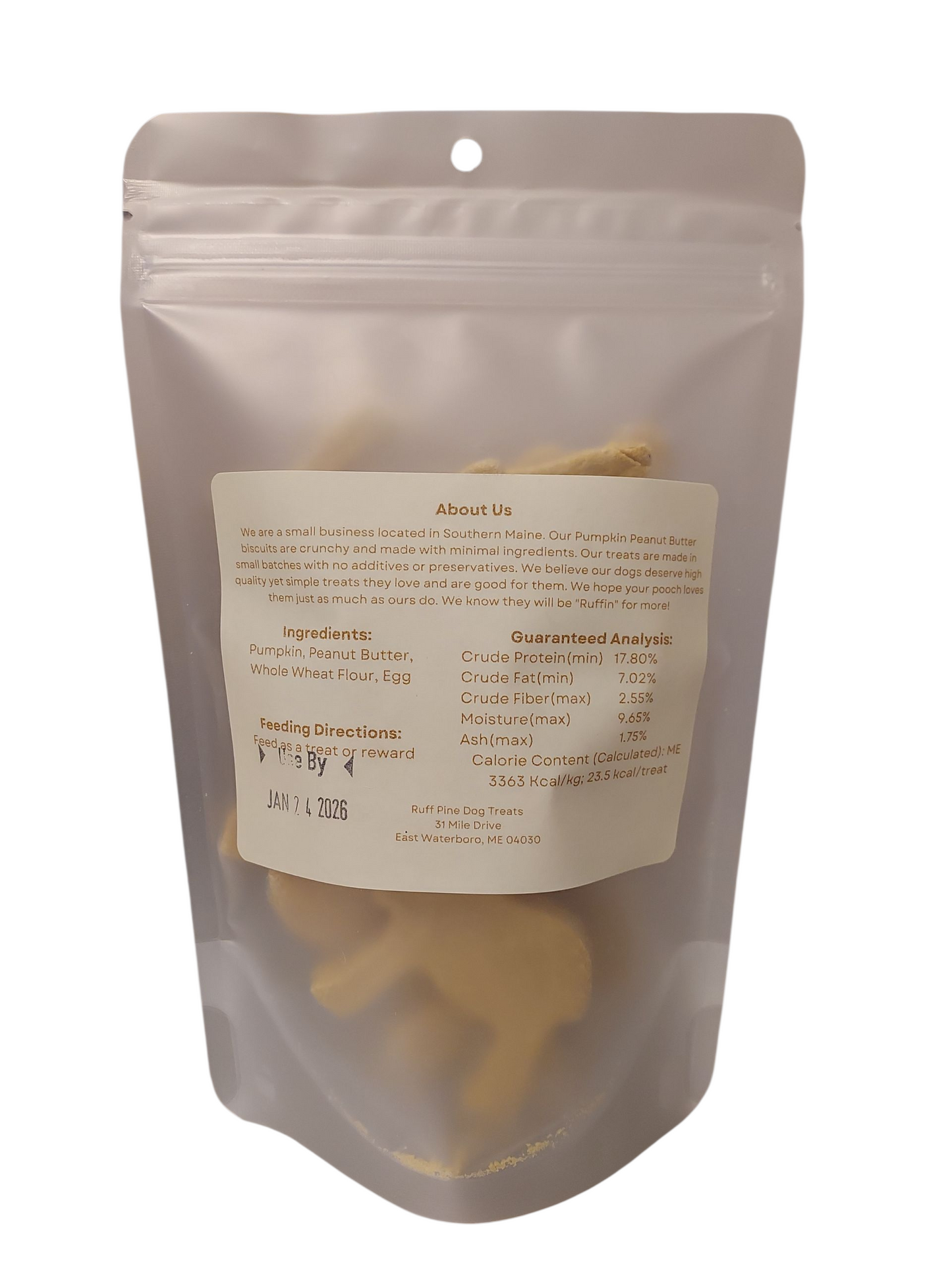 Moose-Shaped Peanut Butter & Pumpkin Biscuits - 4oz