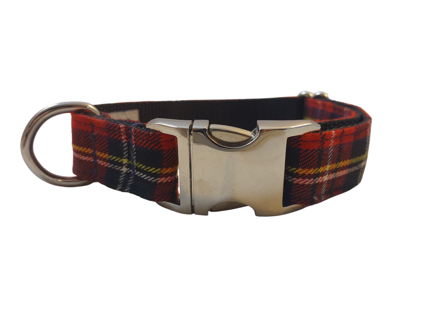 3/4” Ribbon Dog Collar – Scottish Tartan