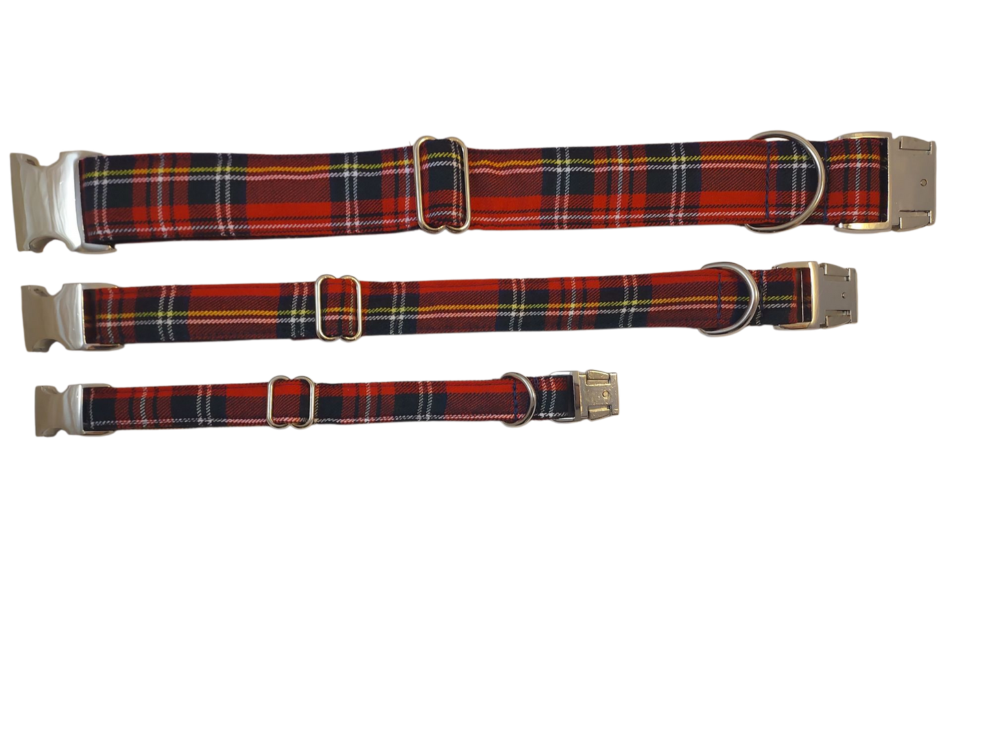 1” Ribbon Dog Collar – Scottish Tartan