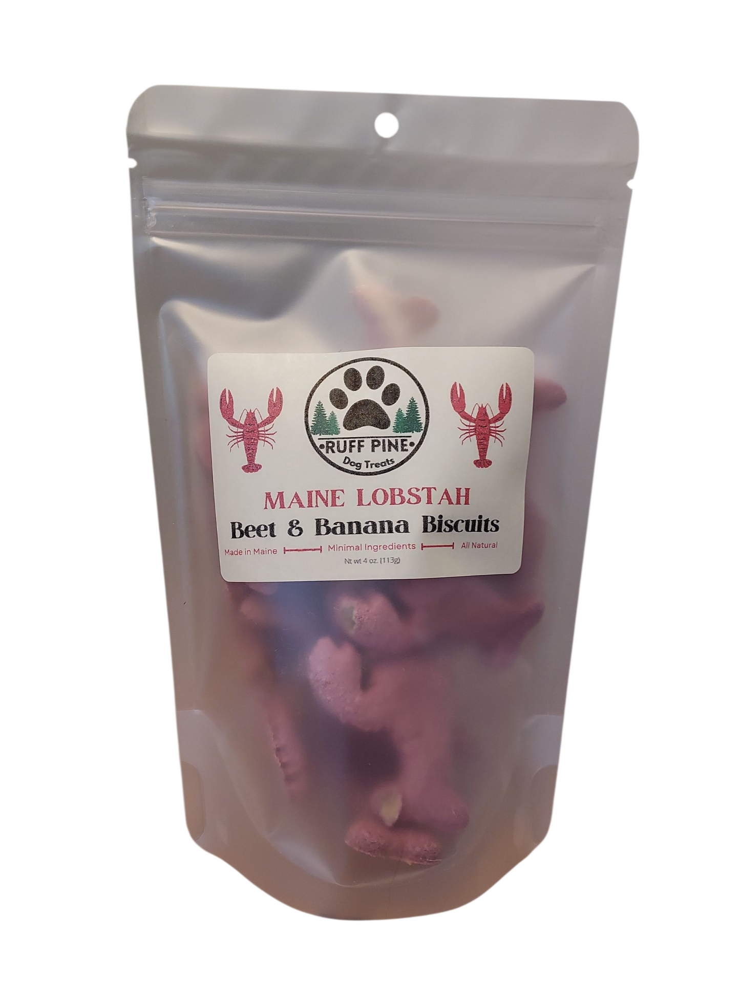 Lobster-Shaped Beet and Banana Biscuits - 4oz