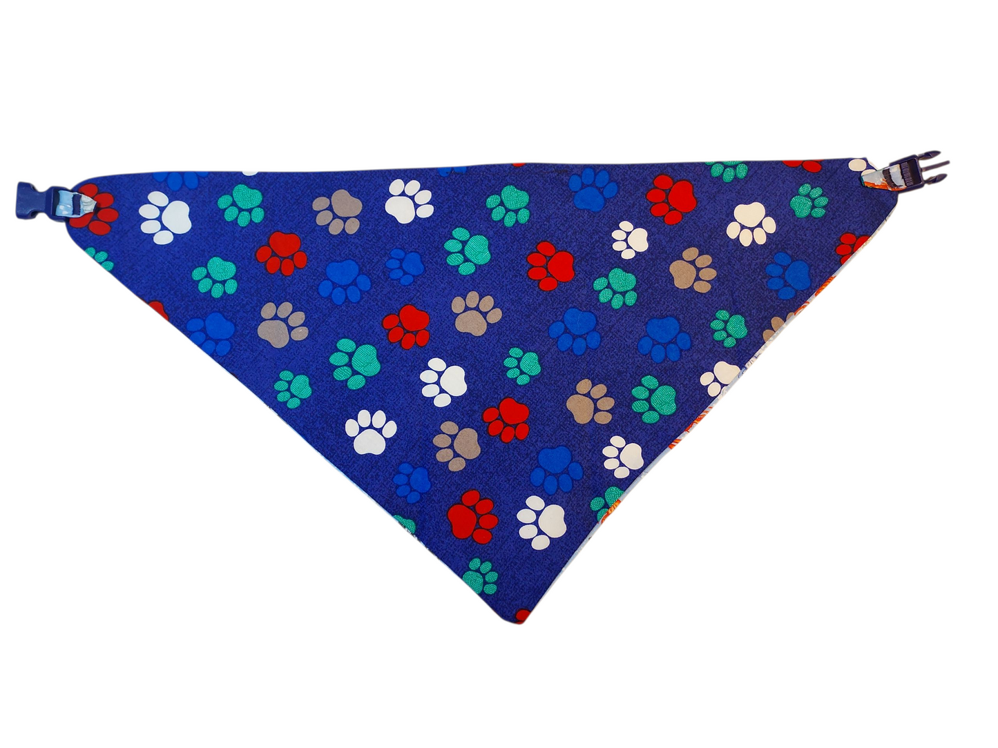 Reversible Dog Bandana - Multi Lobster / Blue