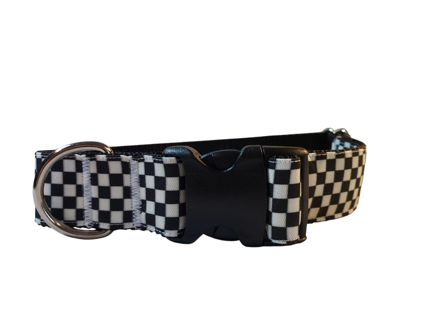 Ribbon Dog Collar – Checkerboard