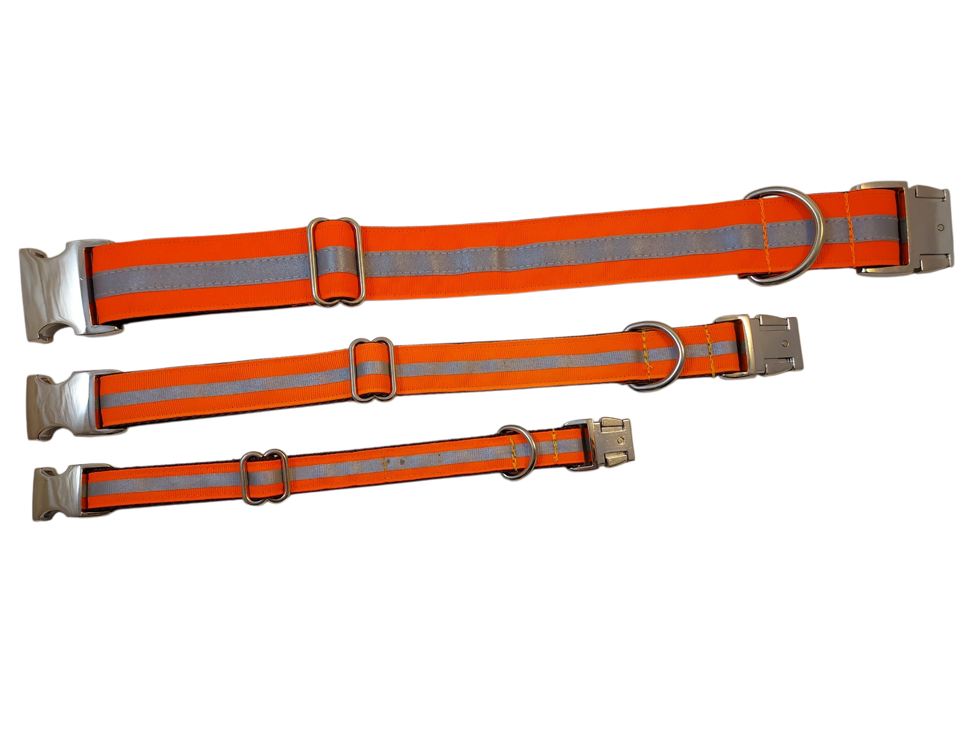 Blaze Orange Reflective Dog Collar