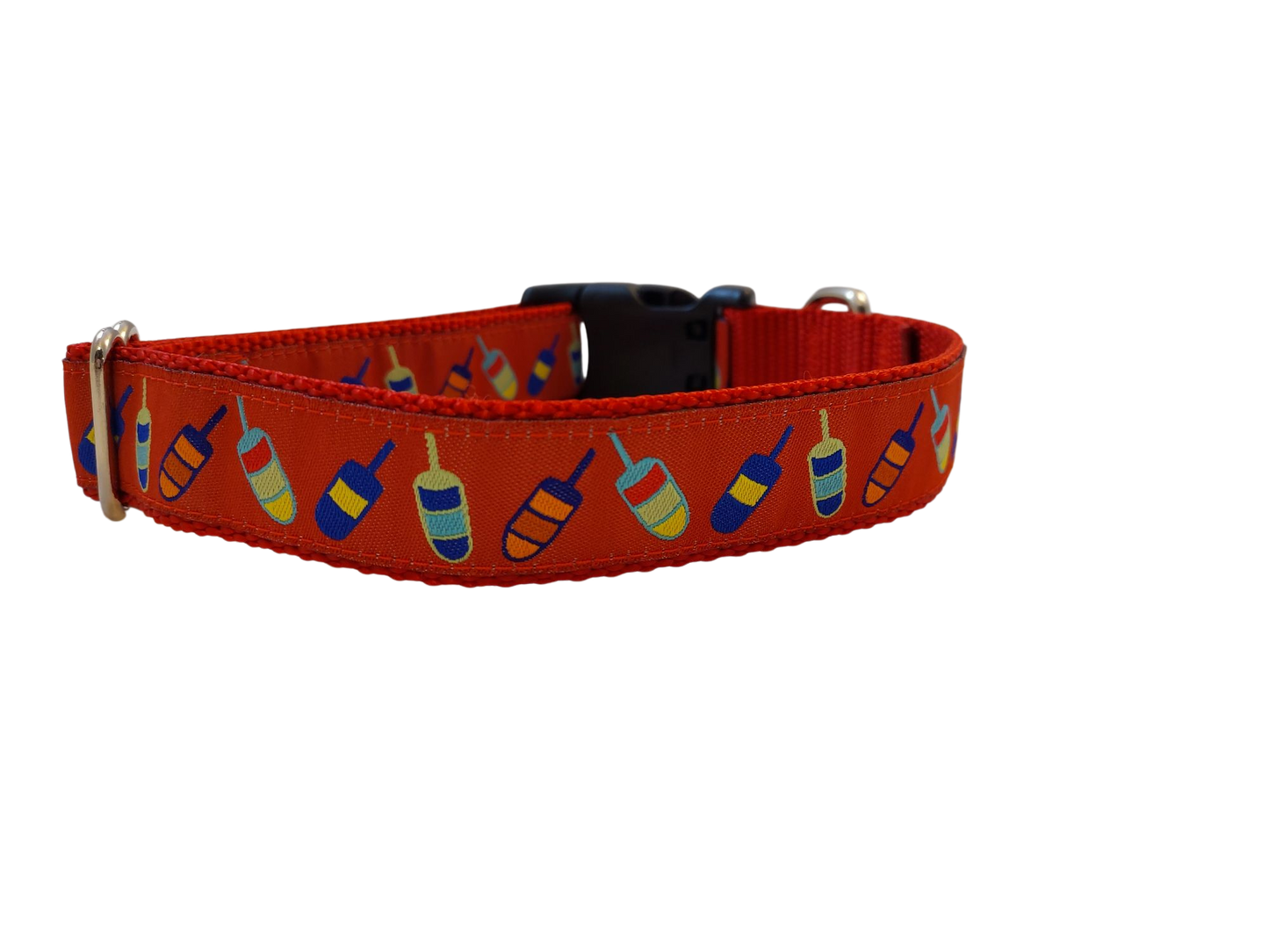 Ribbon Dog Collar – Red Buoys
