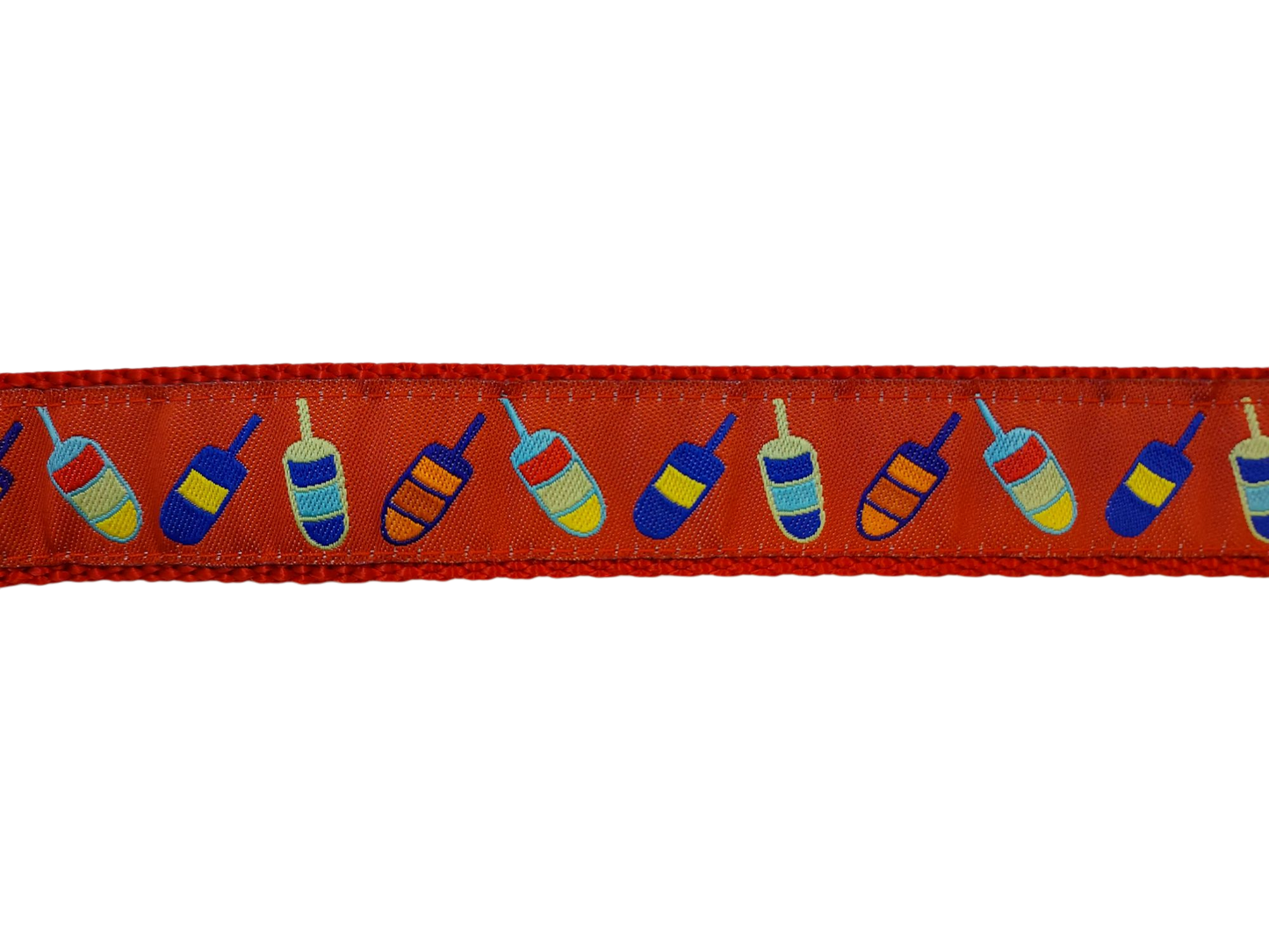 Ribbon Dog Collar – Red Buoys