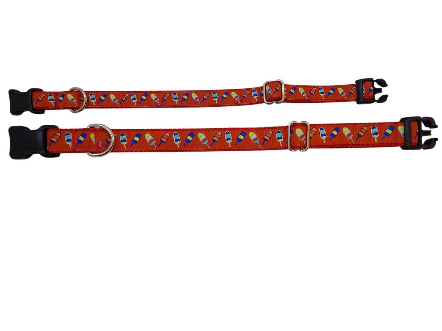 Ribbon Dog Collar – Red Buoys