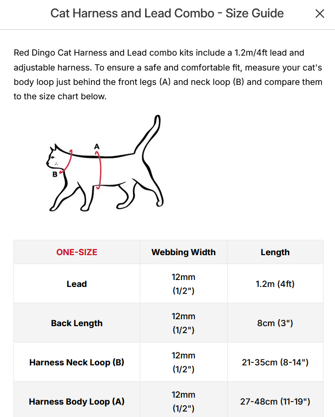 Cat Harness w/ Lead