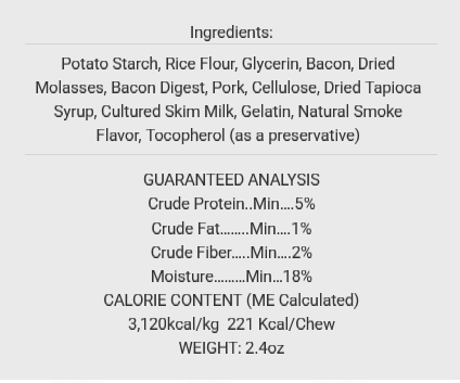 DLUX Hard Bacon Chew - ea.