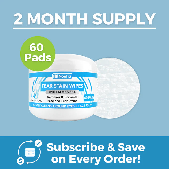 Tear Stain Wipes - 60ea