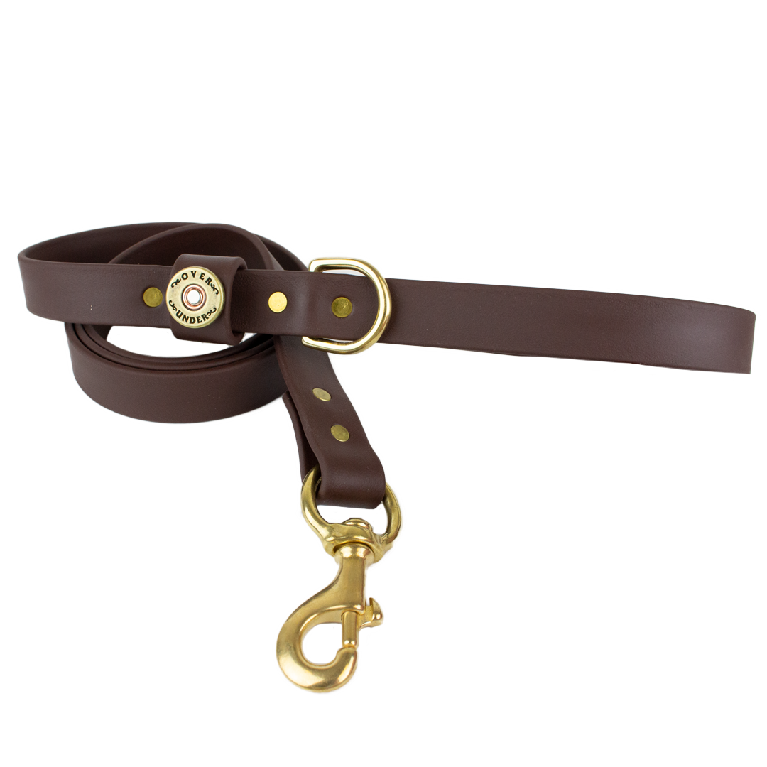 1" x 5ft Mudproof Dog Leash - Brown