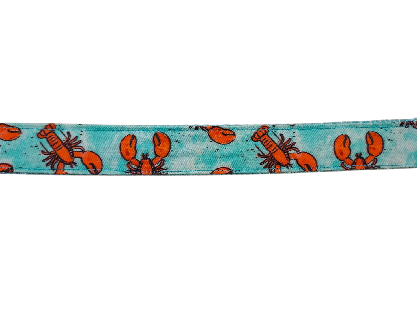 Ribbon Dog Collar – Aqua Lobster