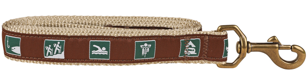 1” x 6ft Ribbon Dog Leash – Parks & Rec