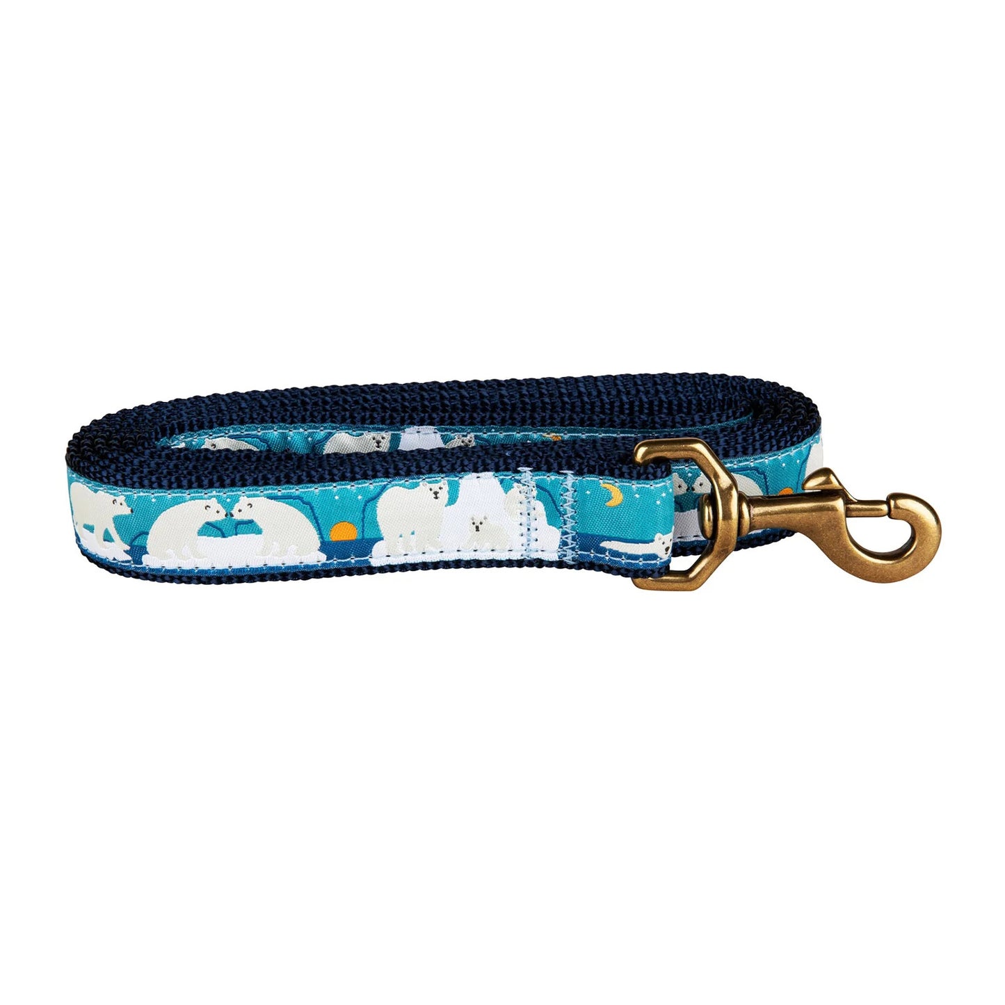 1” x 6ft Ribbon Dog Leash – Polar Bears