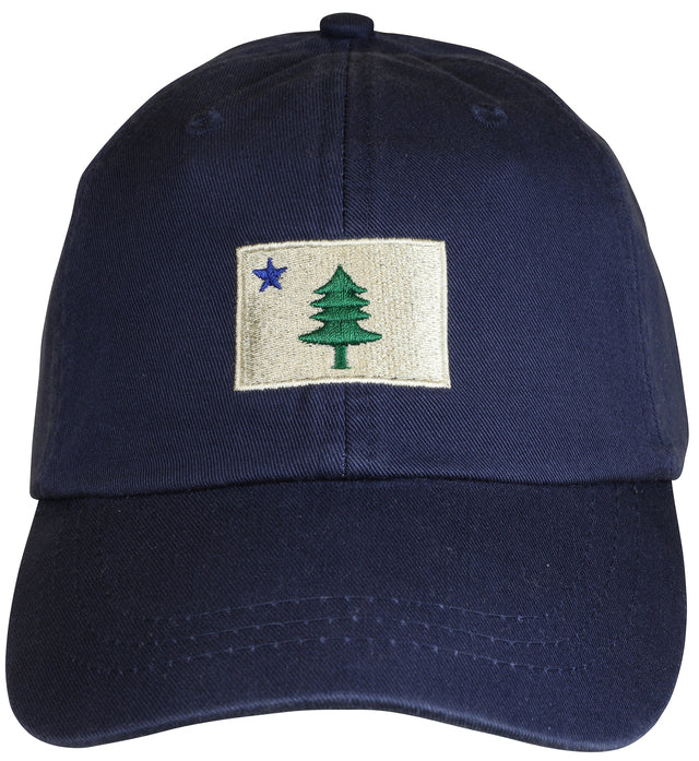 Baseball Hat – 1820/1901 Maine Flag on Navy