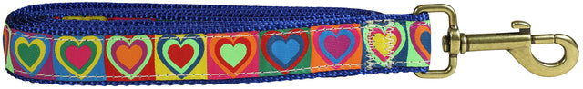 1” x 6ft Ribbon Dog Leash – Hearts