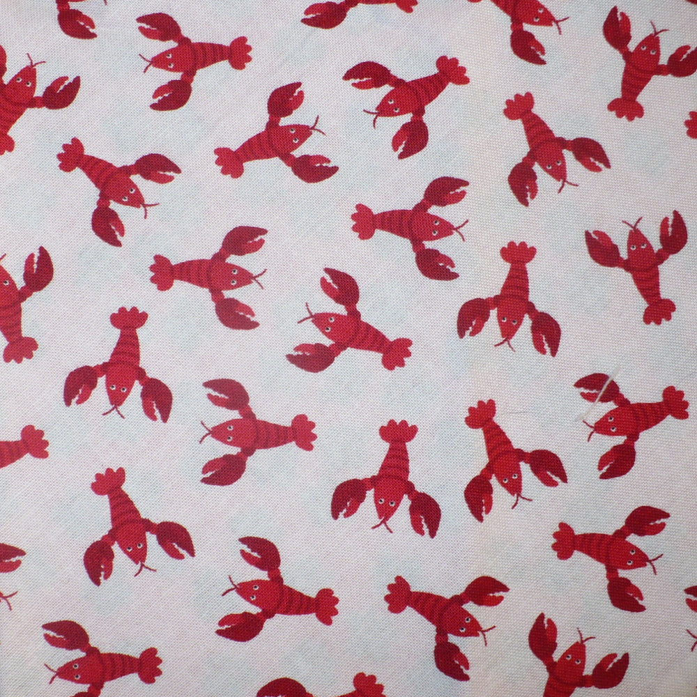 Reversible Dog Bandana - Small Red Lobsters