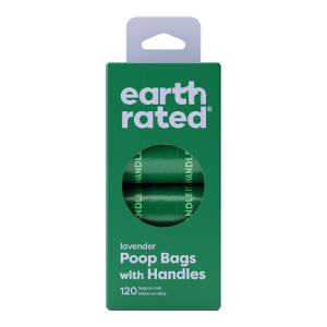 Poop Bags w/ Handles - Box of 8 Rolls