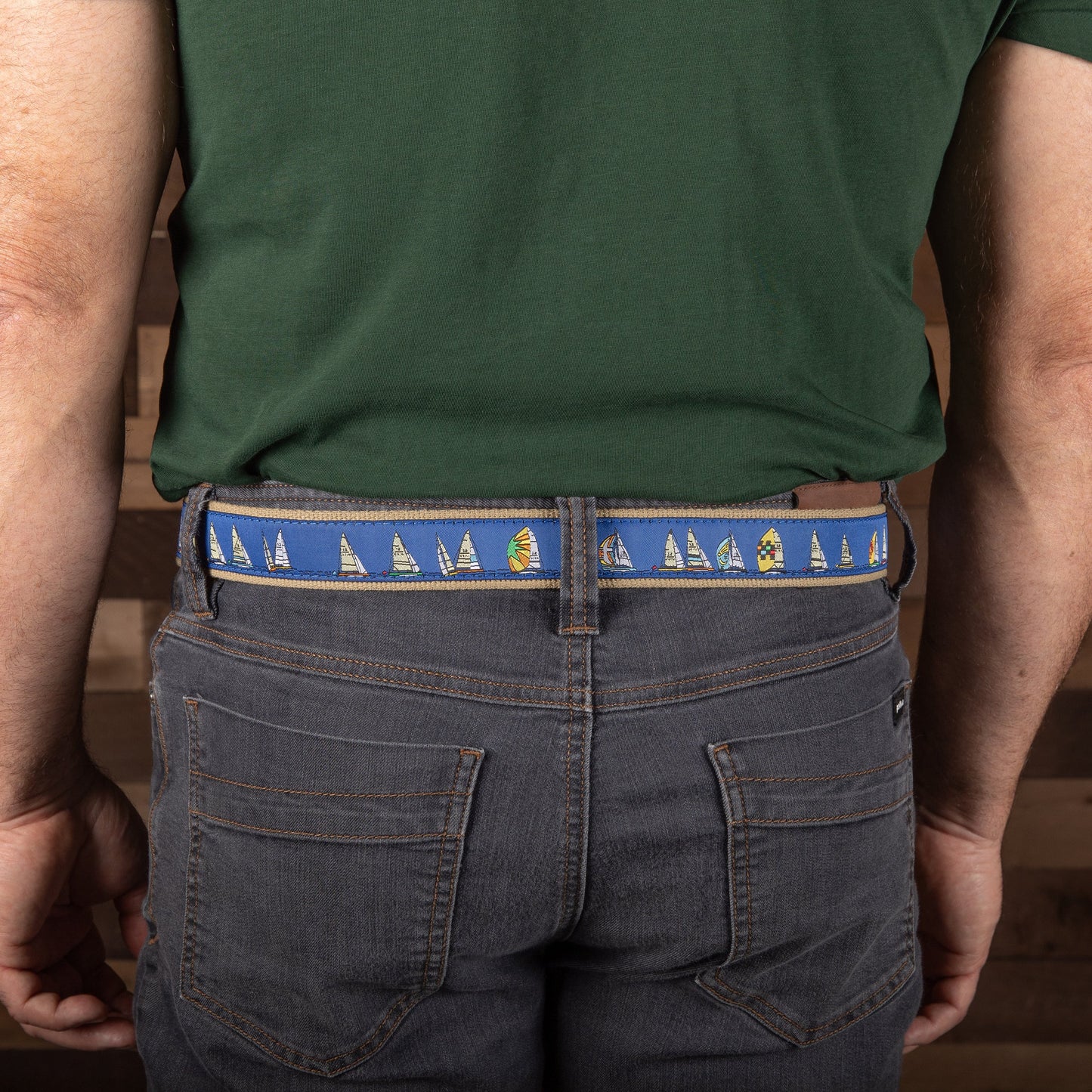 Leather Tab and Ribbon Belt - Rounding the Mark