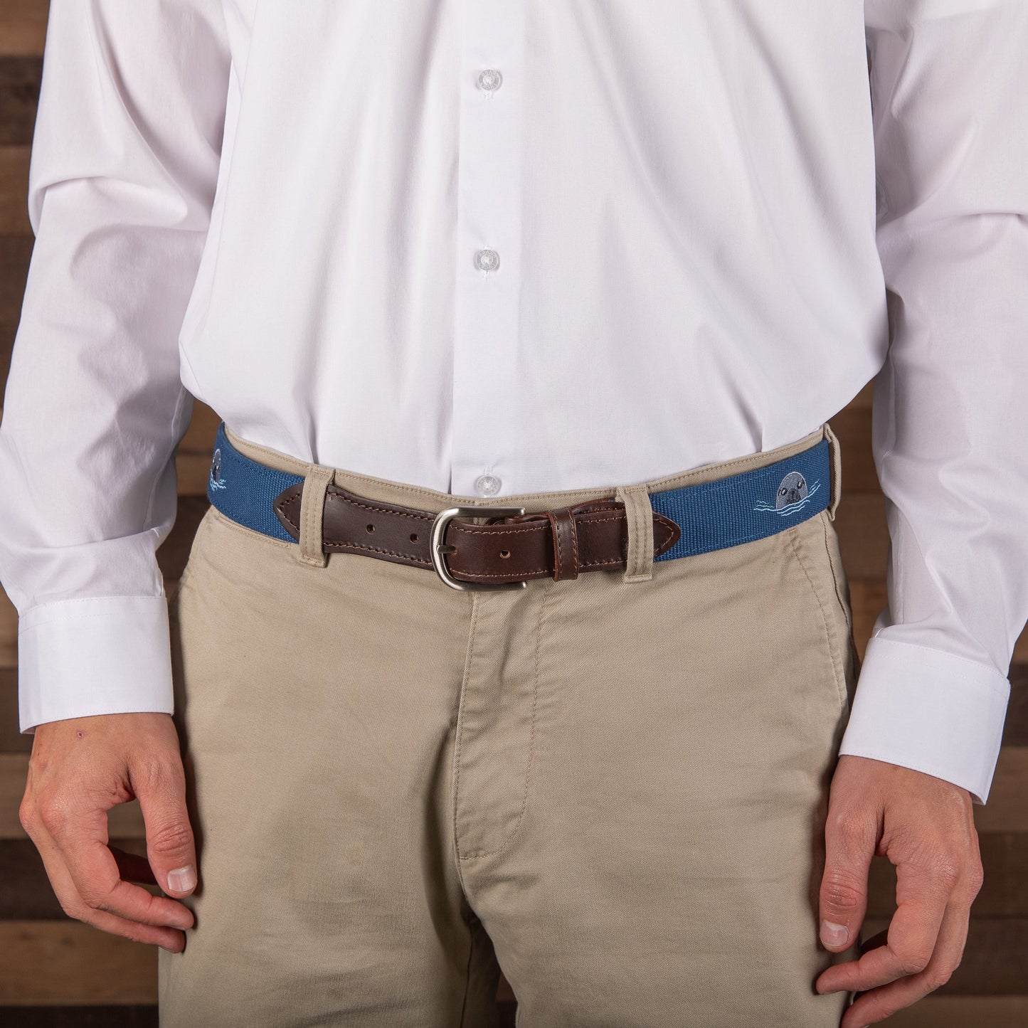 Embroidered Belt - Harbor Seals