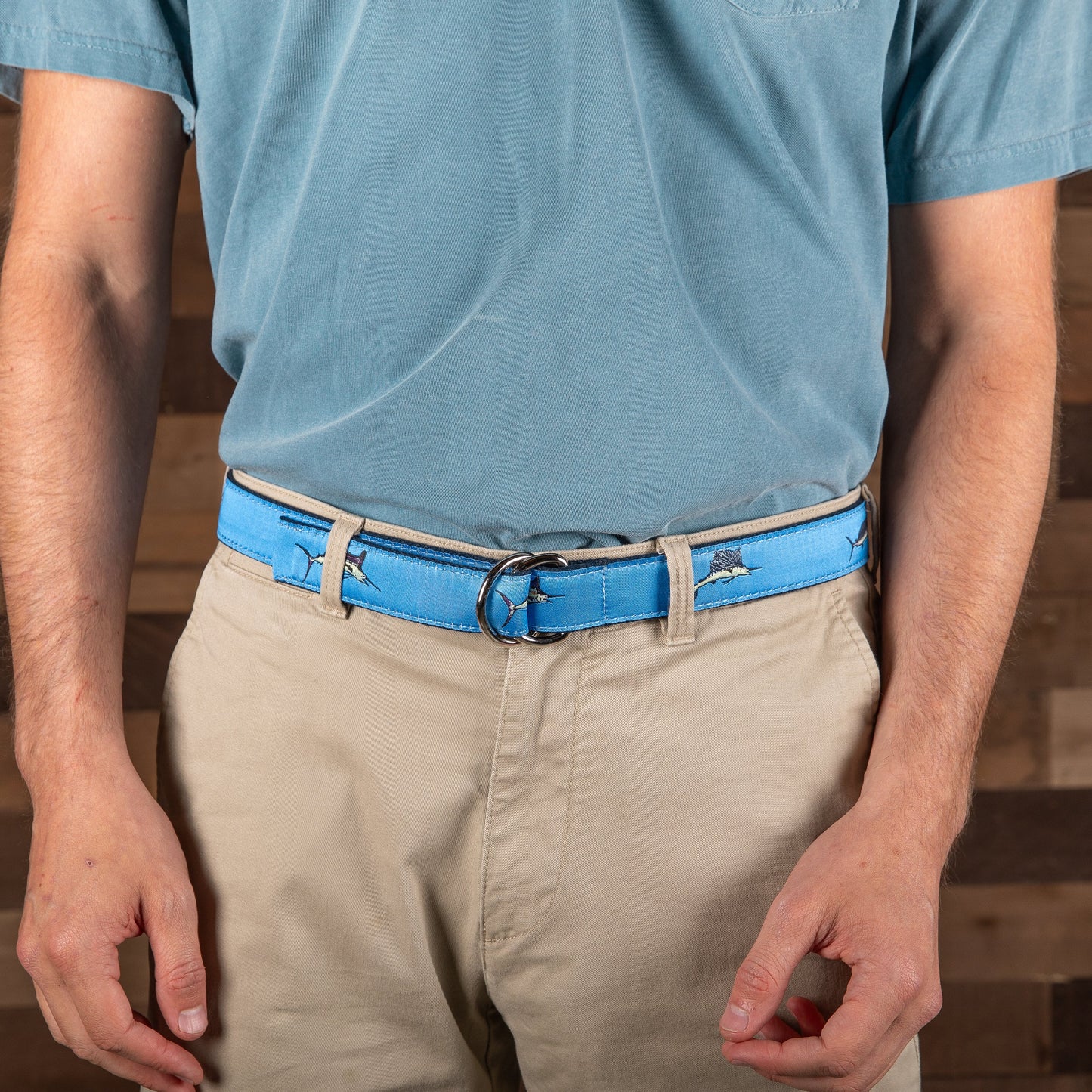 D-Ring Belt - Bill Fish - Blue