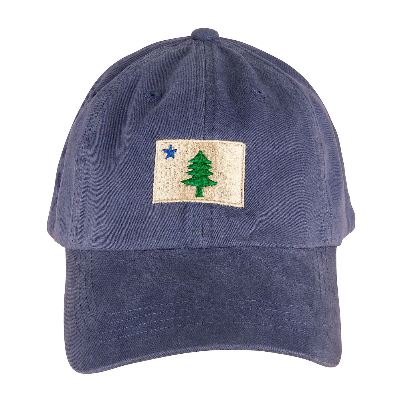 Baseball Hat – 1820/1901 Maine Flag on Washed Navy
