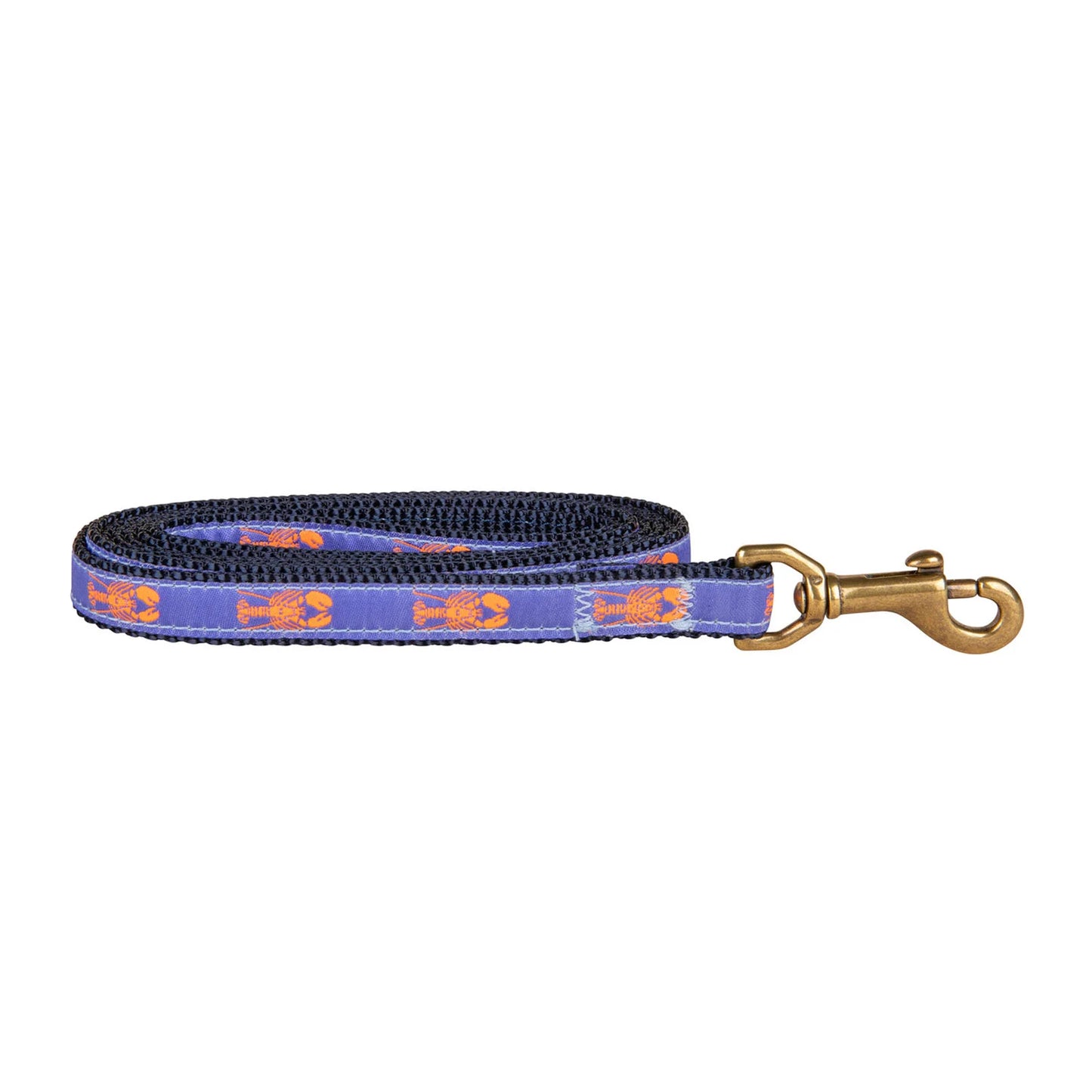 5/8” x 6ft Ribbon Dog Leash – Lobster, Periwinkle