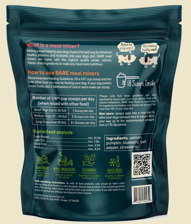 Bare Meal Mixers – Dog Food Topper – Salmon - 6oz