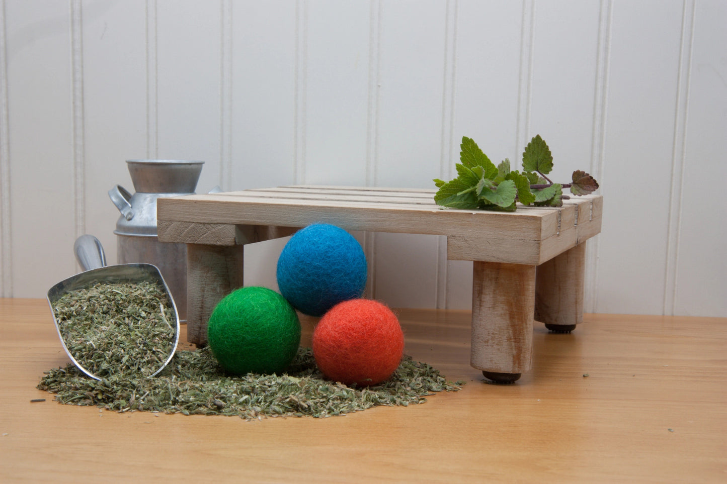 Felted Catnip Woolball - 3 Large Balls