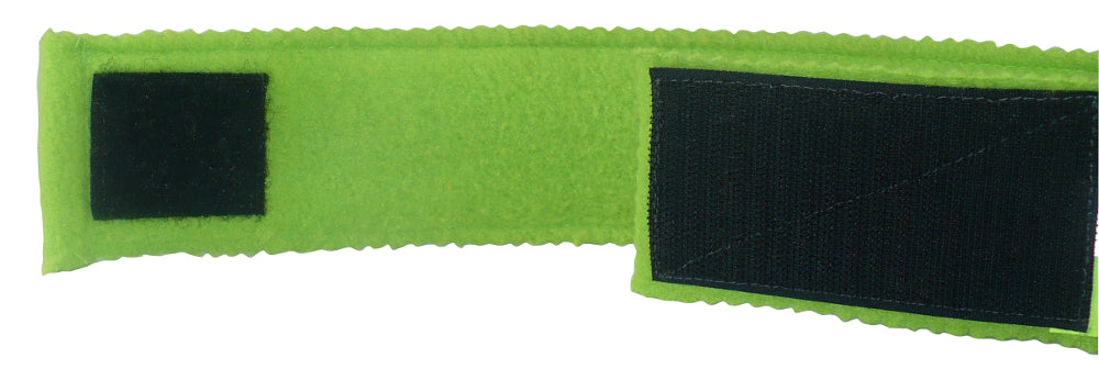 Reflective Fleece Dog Collar - Lime Green