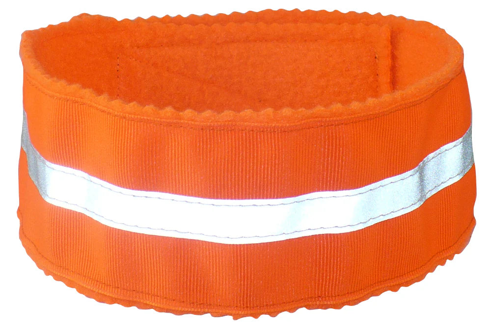 Reflective Fleece Dog Collar - Blaze Orange