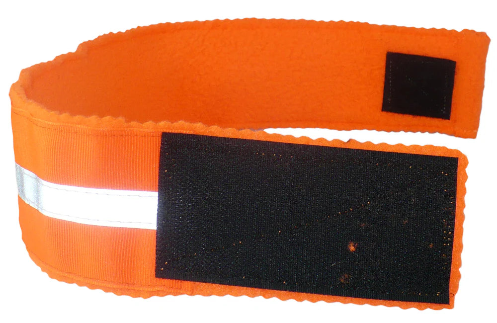 Reflective Fleece Dog Collar - Blaze Orange