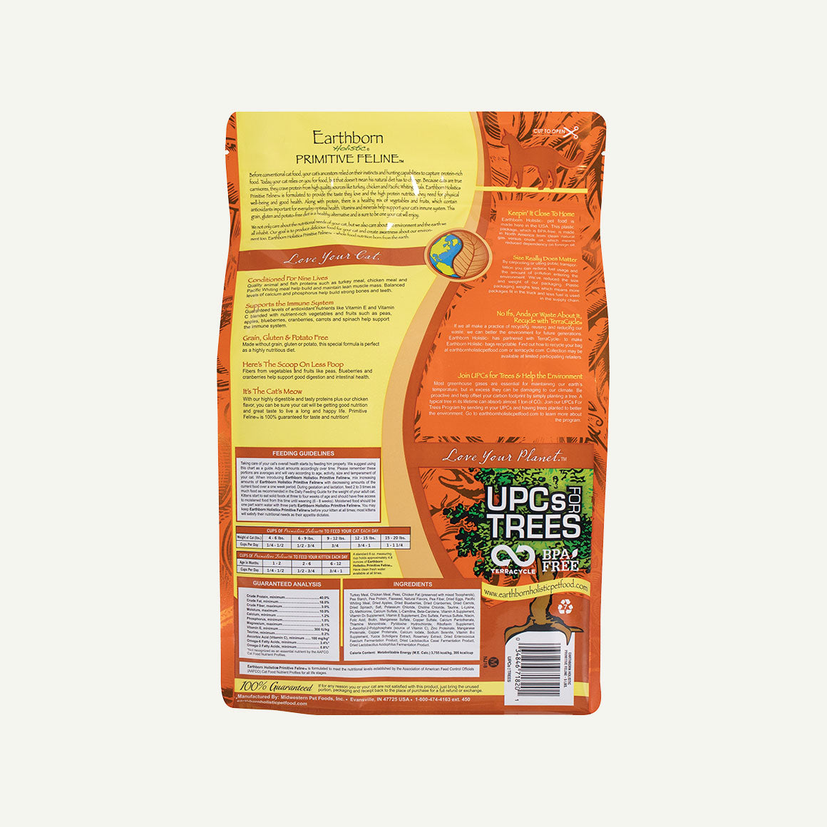 Earthborn Dry Cat Food - Primitive Feline