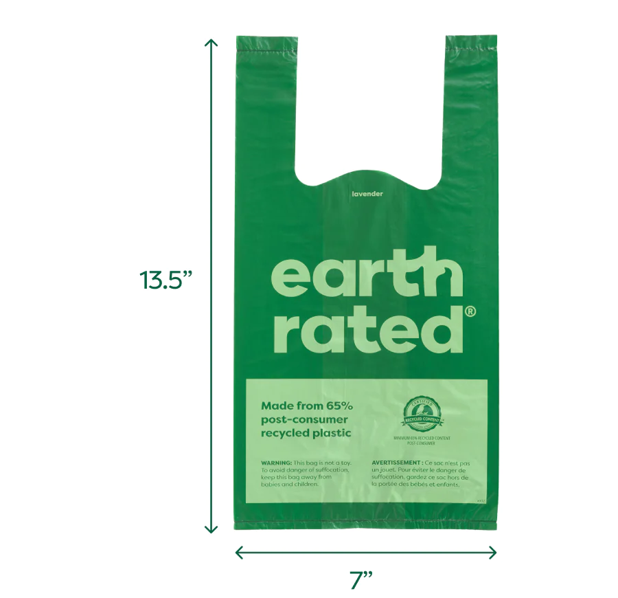 Poop Bags w/ Handles - Box of 8 Rolls